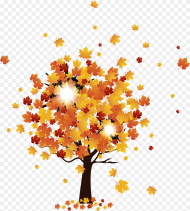 Maple Tree Autumn Graphic Hd Png Download