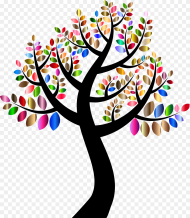 Transparent Colorful Tree Png Tree With Colorful Leaves