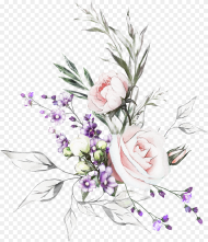 Easy drawing flowers Hd Png Download