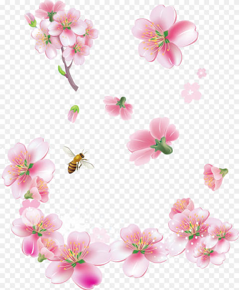 Pink Spring Flowers Trees Free Clipart Hd Clipart
