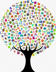 Text Tree Graphic Design Abstract Tree Icon Png