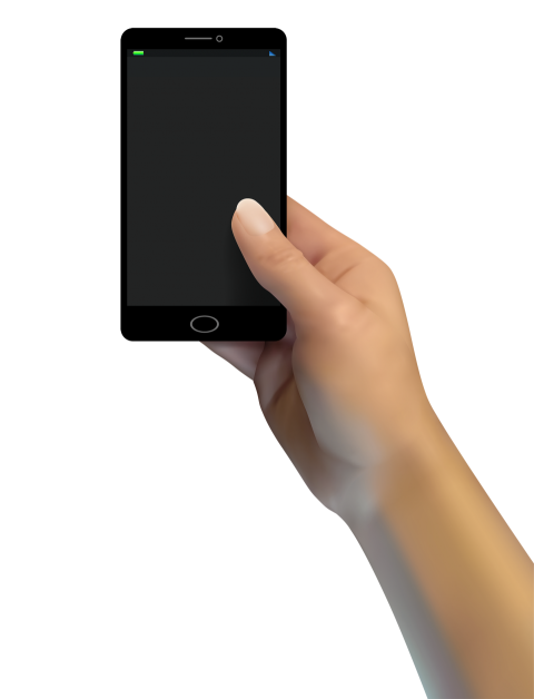 smartphone png hand