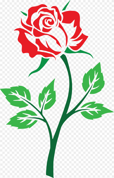 Free Clipart of a Red Rose Clip Art