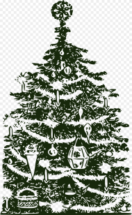 Basic Retro Xmas Tree Clip Arts Vintage Christmas