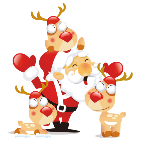 deer reindeer santa claus png for christmas