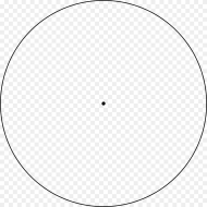 A Circle With the Center Marked With A