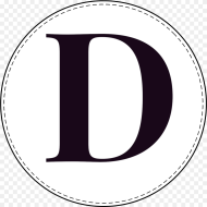 Circle Banner Letter D Letter D in A
