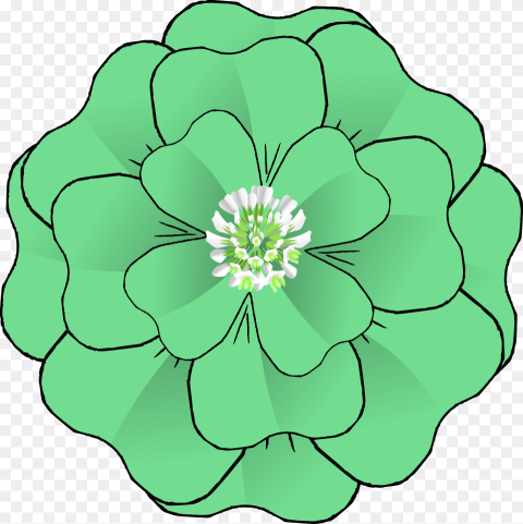 Green Flower Clipart  Hd Png