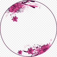 Flowers Pink Circle Frame Wallpaper Quotes Blank Circle