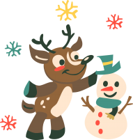 christmas png cartoon deer reindeer clipart